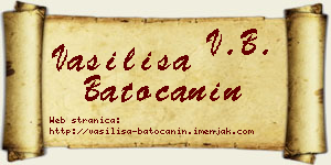 Vasilisa Batoćanin vizit kartica